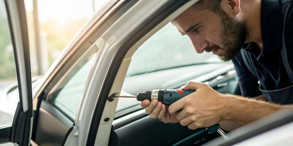 Power window repair using tool.